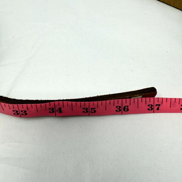 Tago System Dress Belt Brown Leather Studded Silver Buckle Womens 32 VTG Classic - Picture 4 of 11